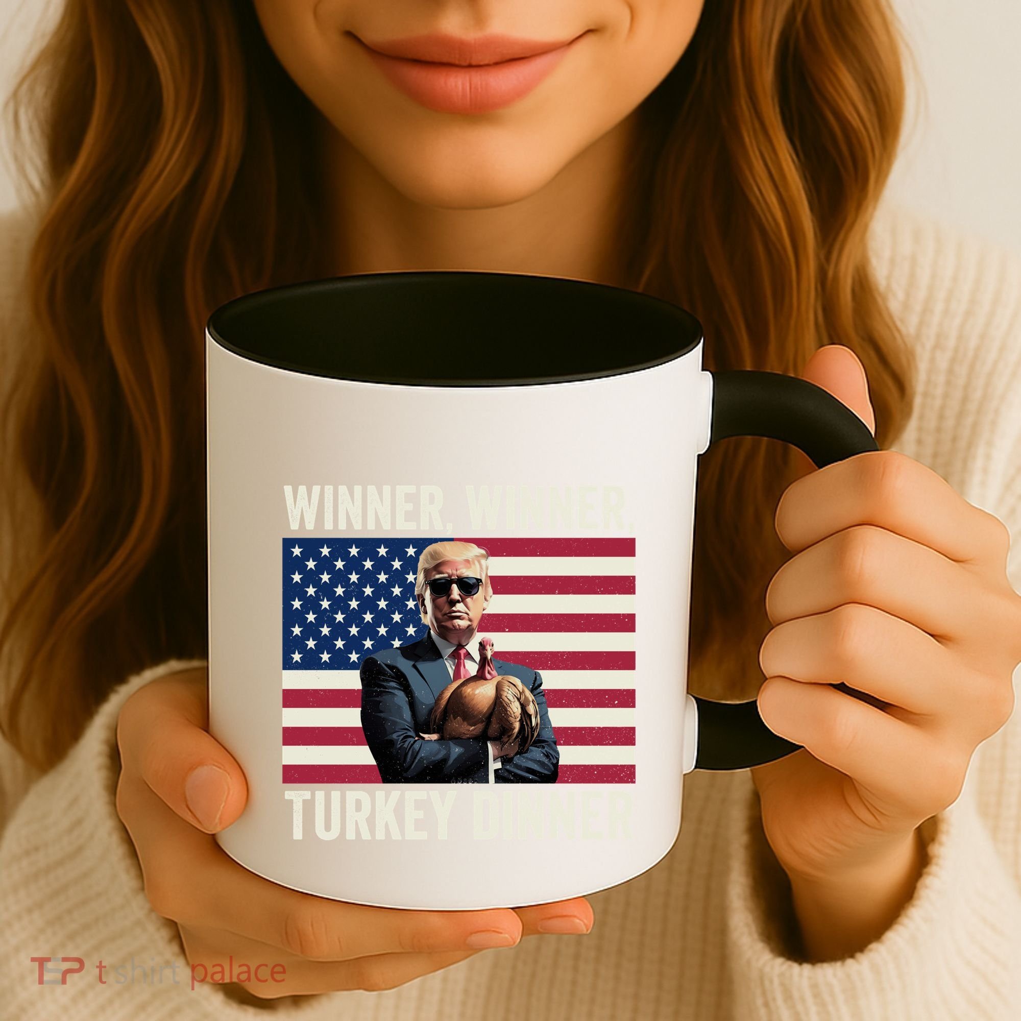 Humor Funny Trump Winner Winner Turkey Dinner Thanksgiving Cool Gift Coffee Mug