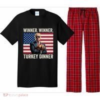 Humor Funny Trump Winner Winner Turkey Dinner Thanksgiving Cool Gift Pajama Set thumb 0