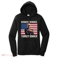 Humor Funny Trump Winner Winner Turkey Dinner Thanksgiving Cool Gift Women's Hoodie thumb 0