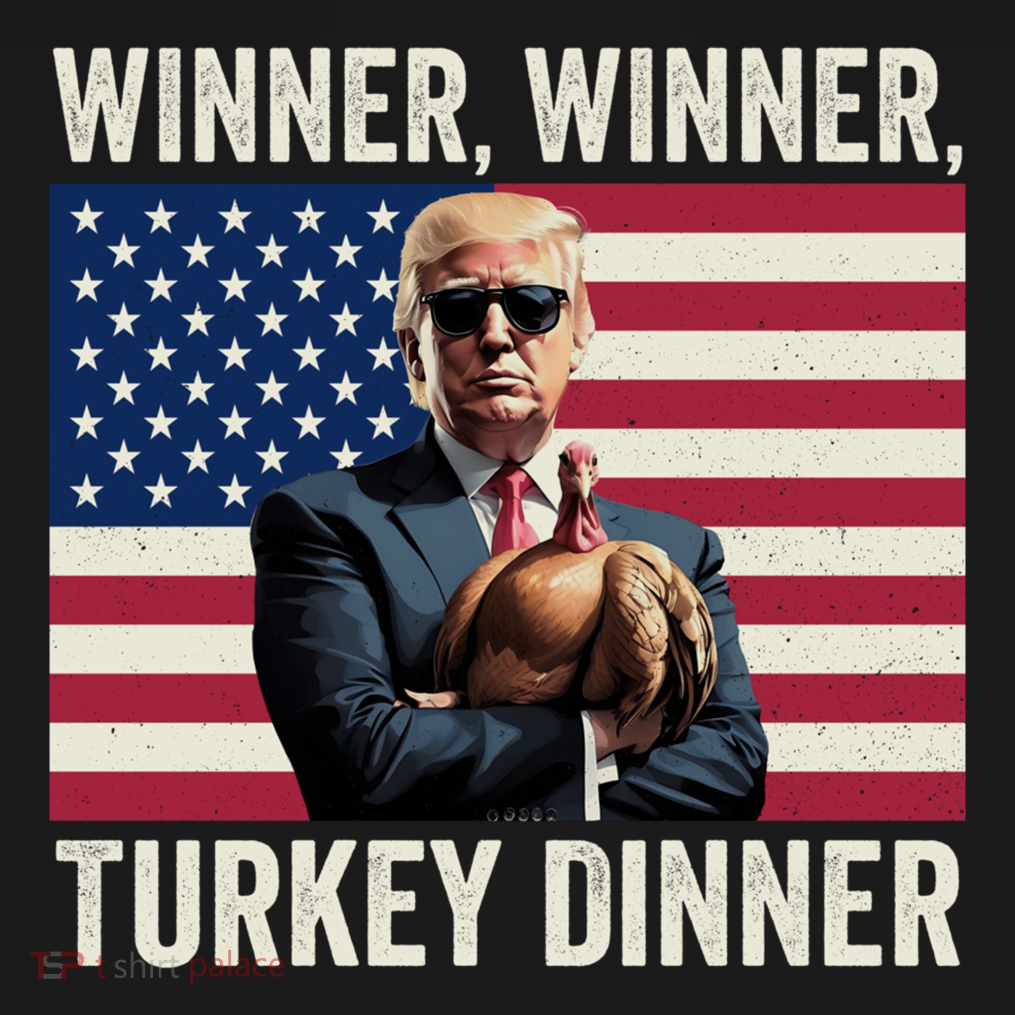 Humor Funny Trump Winner Winner Turkey Dinner Thanksgiving Cool Gift Women's Hoodie