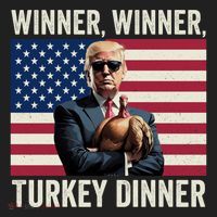Humor Funny Trump Winner Winner Turkey Dinner Thanksgiving Cool Gift Hat thumb 2