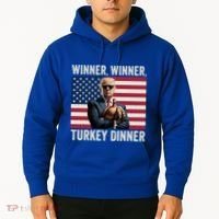 Humor Funny Trump Winner Winner Turkey Dinner Thanksgiving Cool Gift Hoodie thumb 2