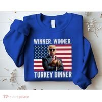 Humor Funny Trump Winner Winner Turkey Dinner Thanksgiving Cool Gift Sweatshirt thumb 2