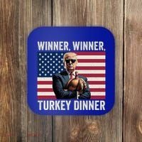 Humor Funny Trump Winner Winner Turkey Dinner Thanksgiving Cool Gift Coaster thumb 0