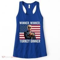 Humor Funny Trump Winner Winner Turkey Dinner Thanksgiving Cool Gift Women's Tank Top thumb 0