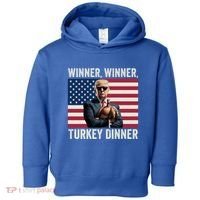 Humor Funny Trump Winner Winner Turkey Dinner Thanksgiving Cool Gift Toddler Hoodie thumb 0