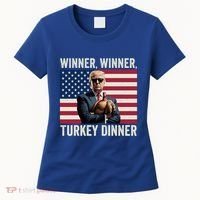 Humor Funny Trump Winner Winner Turkey Dinner Thanksgiving Cool Gift Women's T-Shirt thumb 0
