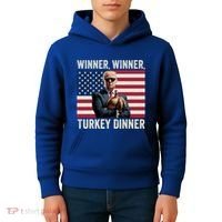 Humor Funny Trump Winner Winner Turkey Dinner Thanksgiving Cool Gift Kids Hoodie thumb 4