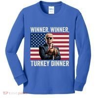 Humor Funny Trump Winner Winner Turkey Dinner Thanksgiving Cool Gift Kids Long Sleeve Shirt thumb 0