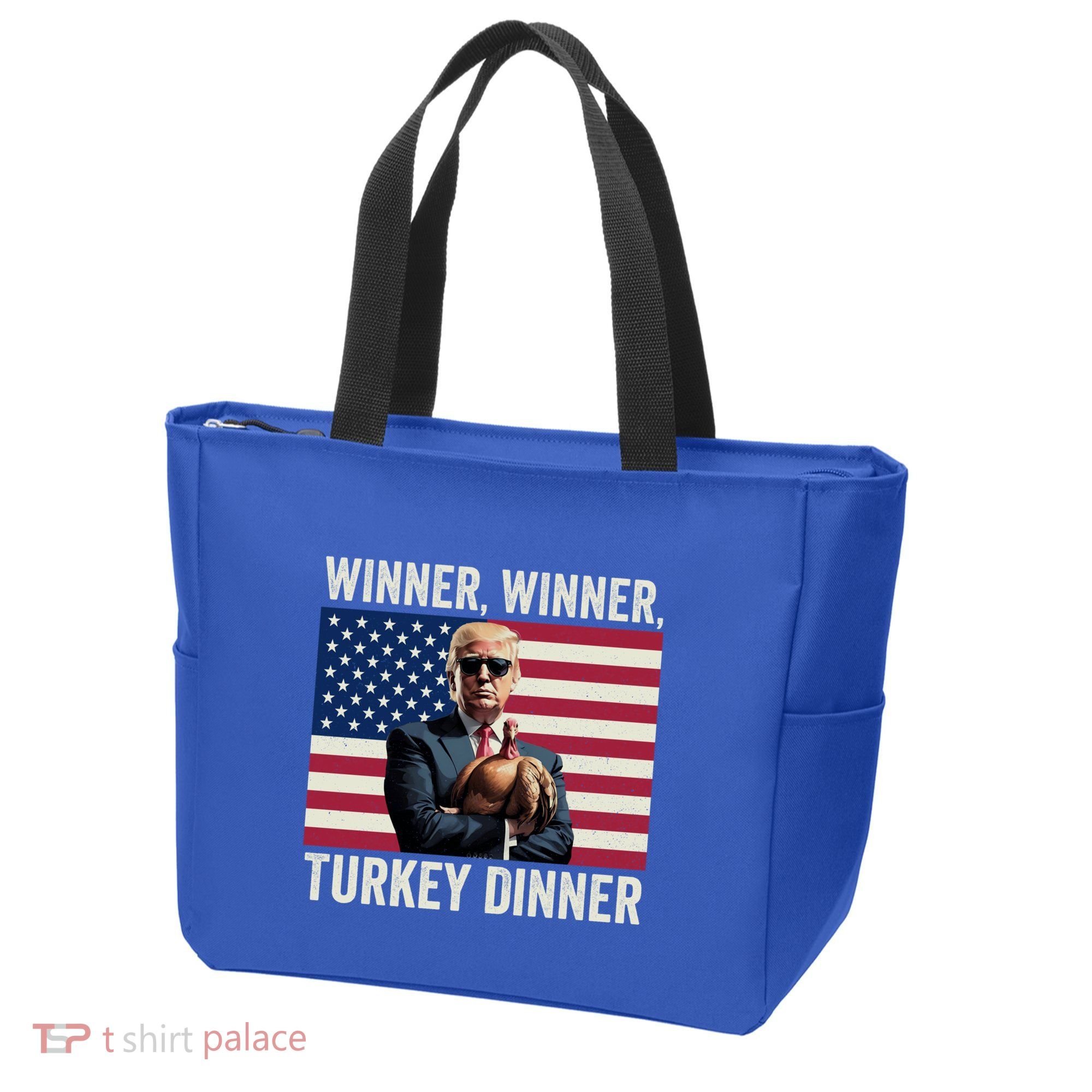 Humor Funny Trump Winner Winner Turkey Dinner Thanksgiving Cool Gift Tote Bag