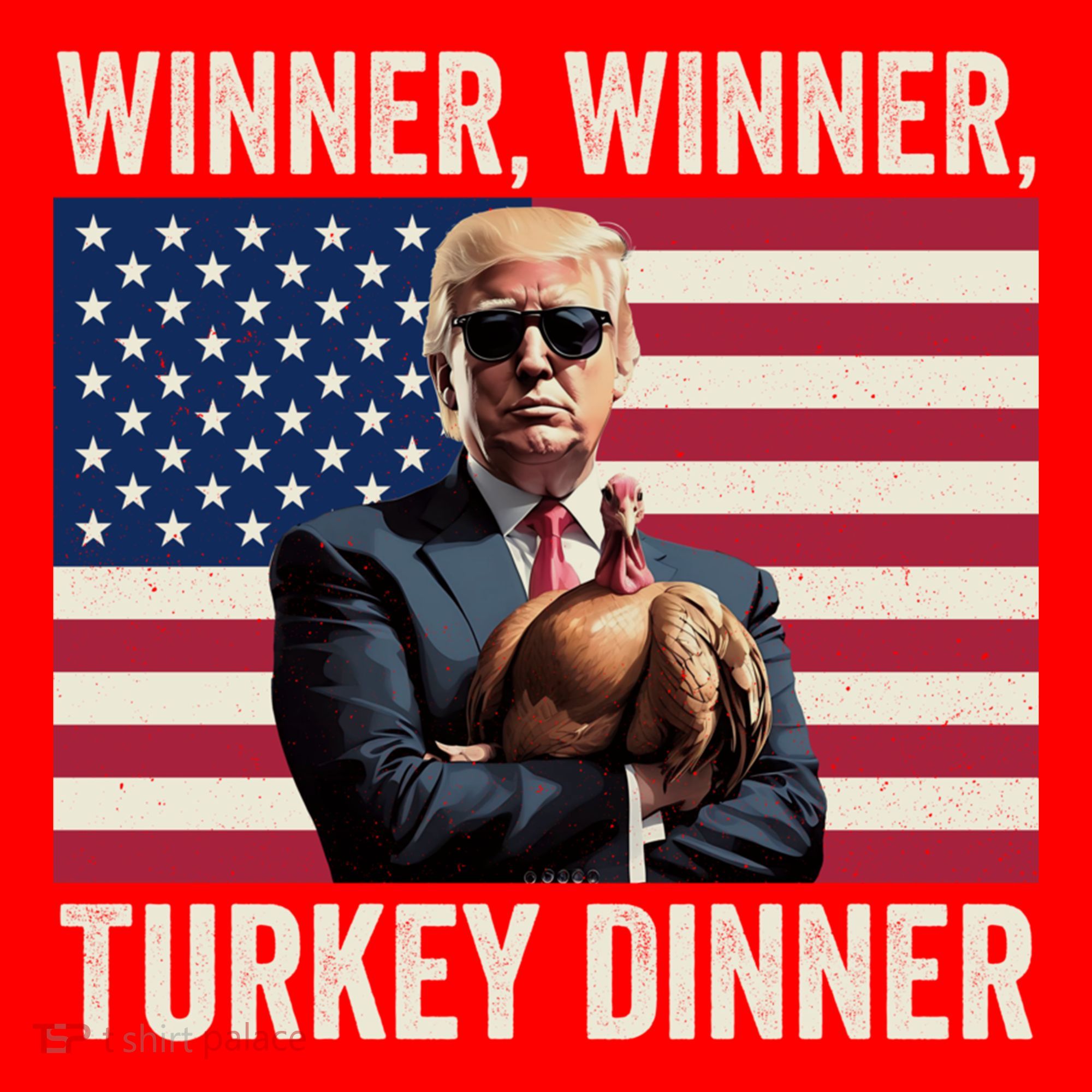 Humor Funny Trump Winner Winner Turkey Dinner Thanksgiving Cool Gift Santa Hat