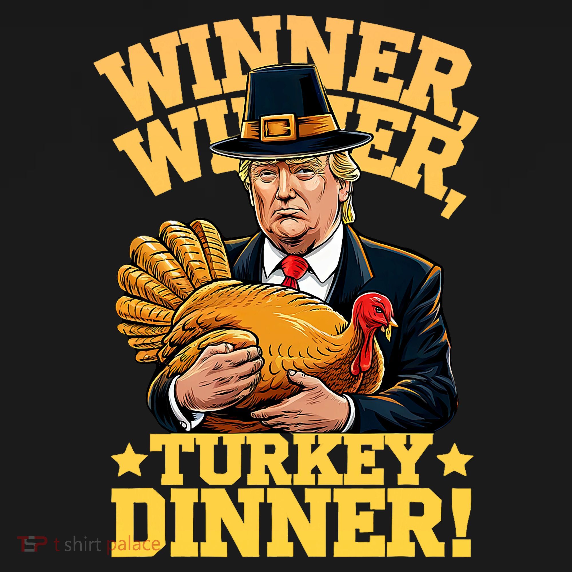 Humor Funny Trump Winner Winner Turkey Dinner Thanksgiving Women's Hoodie