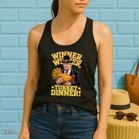 Humor Funny Trump Winner Winner Turkey Dinner Thanksgiving Women's Tank Top thumb 2