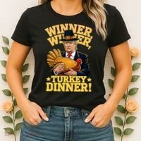 Humor Funny Trump Winner Winner Turkey Dinner Thanksgiving Women's T-Shirt thumb 2