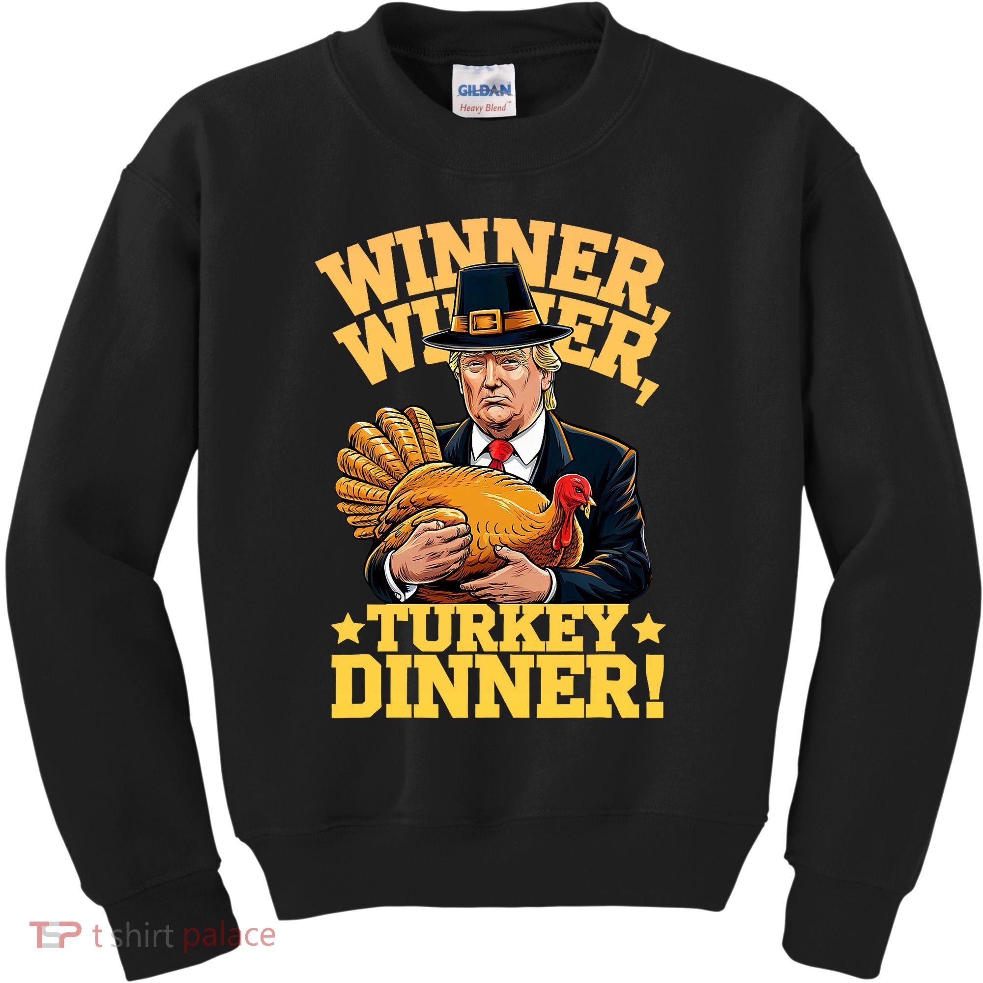 Humor Funny Trump Winner Winner Turkey Dinner Thanksgiving Kids Sweatshirt