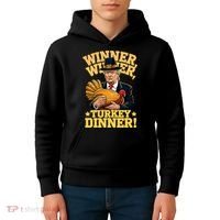 Humor Funny Trump Winner Winner Turkey Dinner Thanksgiving Kids Hoodie thumb 4