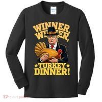 Humor Funny Trump Winner Winner Turkey Dinner Thanksgiving Kids Long Sleeve Shirt thumb 0