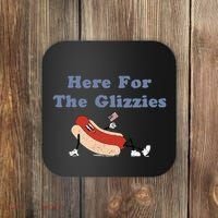 Here For The Glizzies 4th Of July Coaster thumb 0
