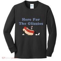 Here For The Glizzies 4th Of July Kids Long Sleeve Shirt thumb 0