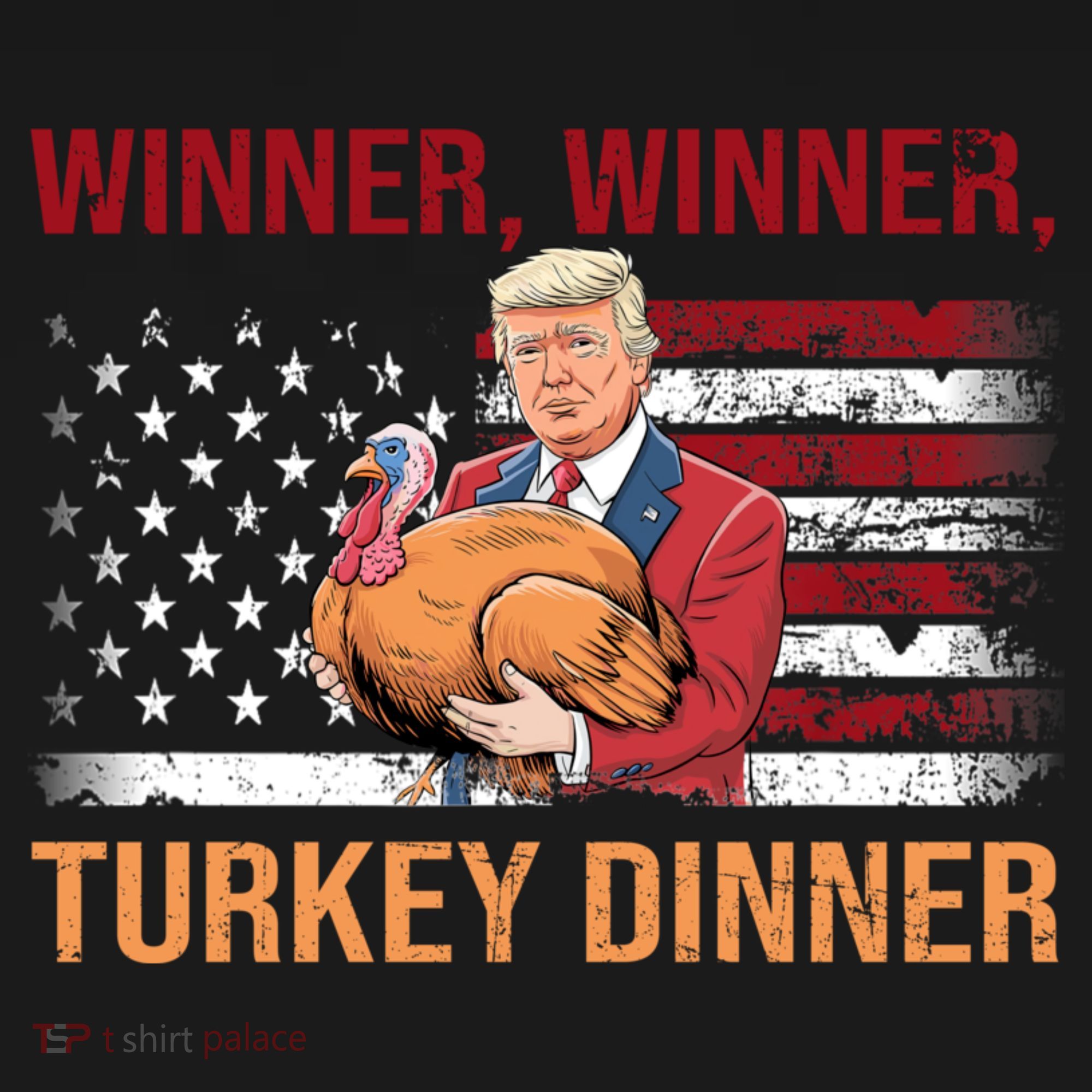 Humor Funny Trump Winner Winner Turkey Dinner Thanksgiving Women's Hoodie