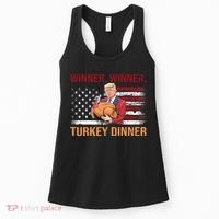 Humor Funny Trump Winner Winner Turkey Dinner Thanksgiving Women's Tank Top thumb 0