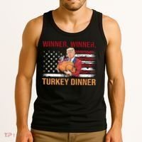 Humor Funny Trump Winner Winner Turkey Dinner Thanksgiving Tank Top thumb 3