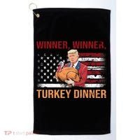Humor Funny Trump Winner Winner Turkey Dinner Thanksgiving Golf Towel thumb 0