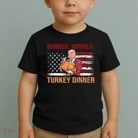 Humor Funny Trump Winner Winner Turkey Dinner Thanksgiving Toddler T-Shirt thumb 2