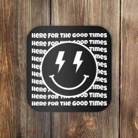 Here For The Good Times Retro Smile Coaster thumb 0