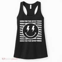 Here For The Good Times Retro Smile Women's Tank Top thumb 0