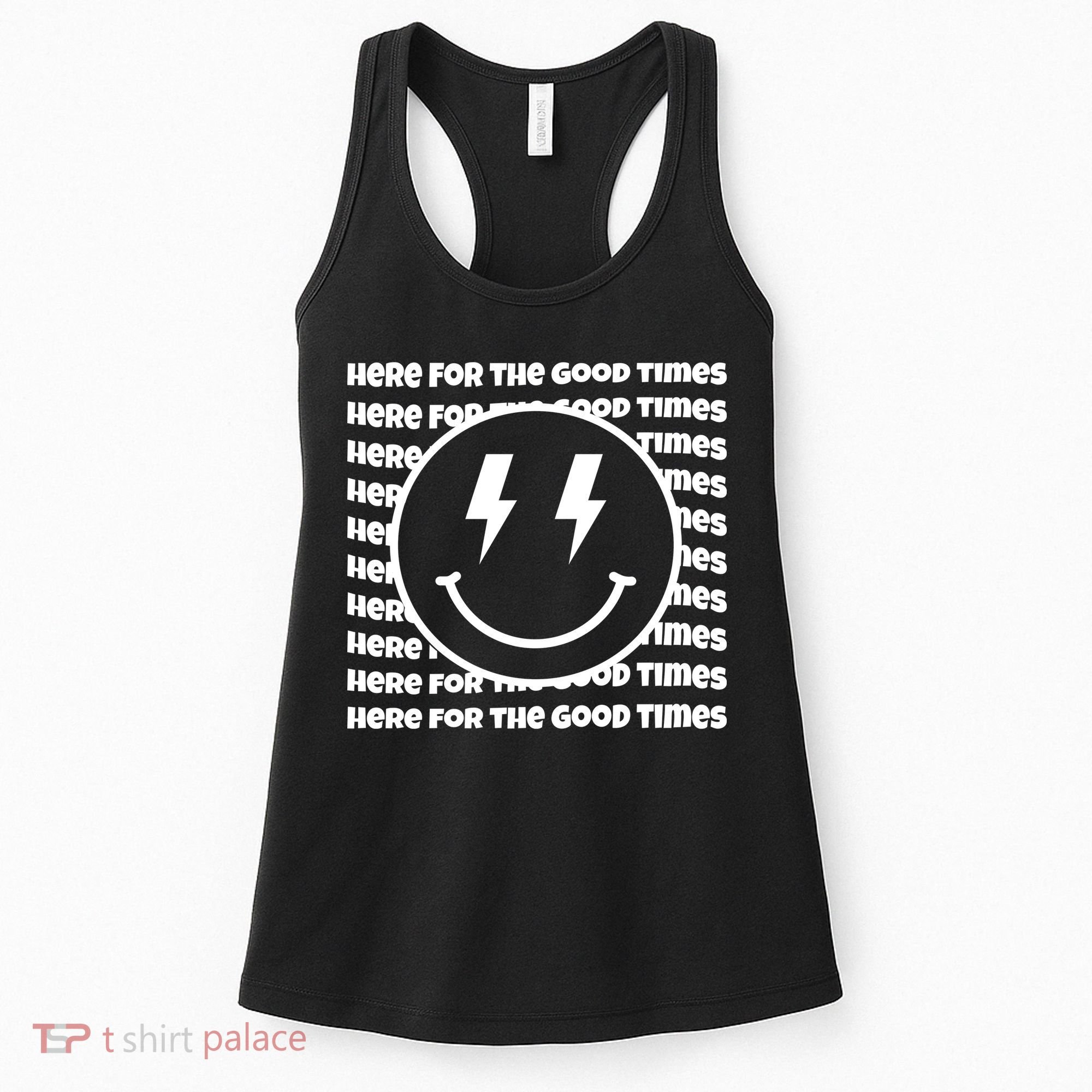 Here For The Good Times Retro Smile Women's Tank Top