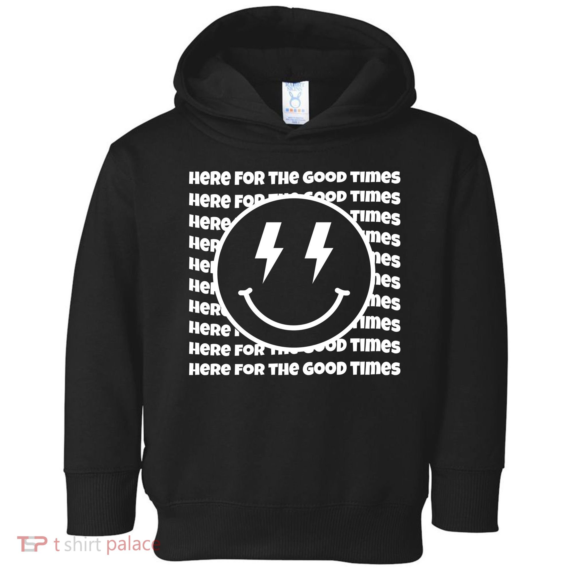 Here For The Good Times Retro Smile Toddler Hoodie