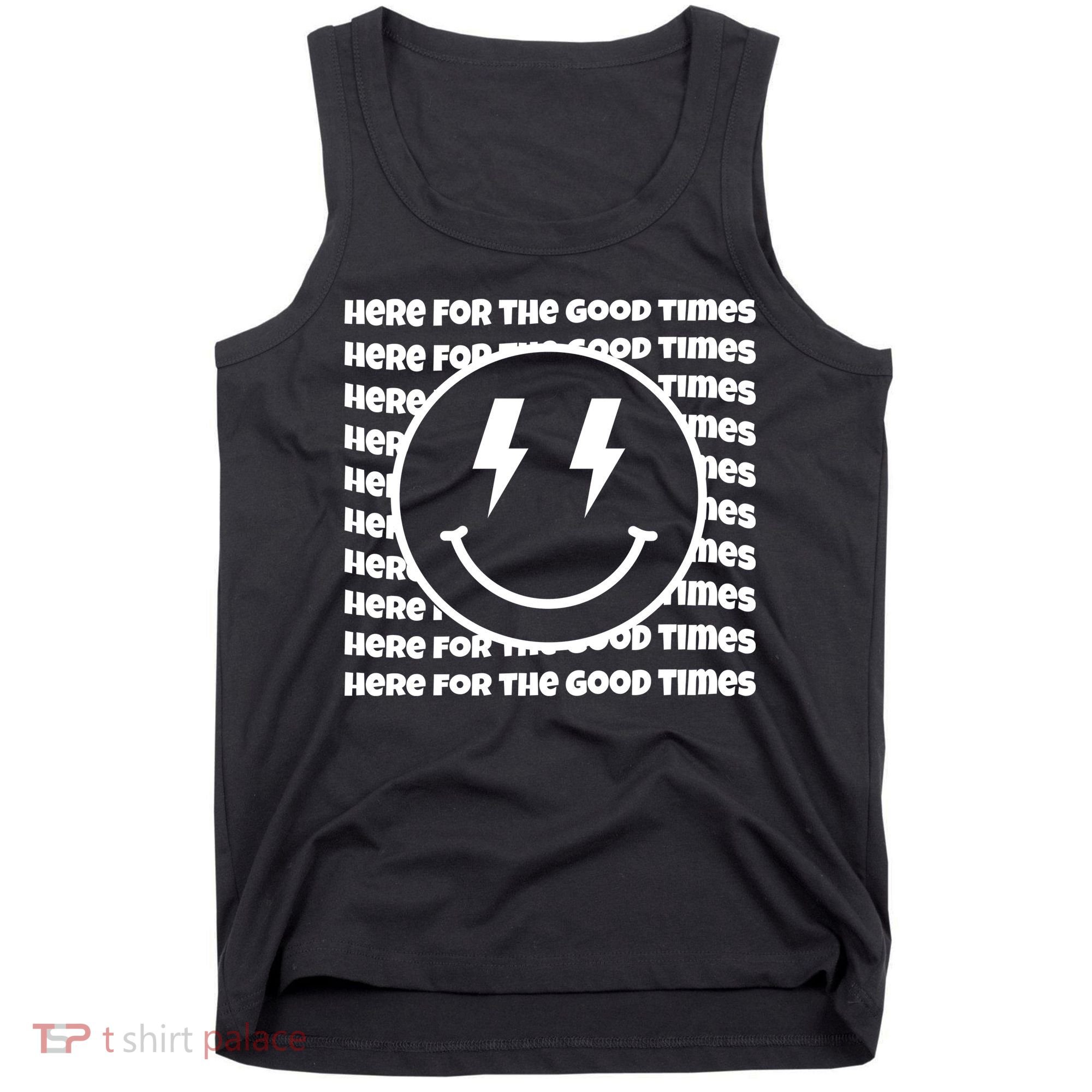 Here For The Good Times Retro Smile Tank Top