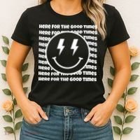 Here For The Good Times Retro Smile Women's T-Shirt thumb 2
