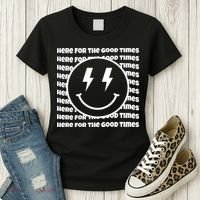 Here For The Good Times Retro Smile Women's T-Shirt thumb 3