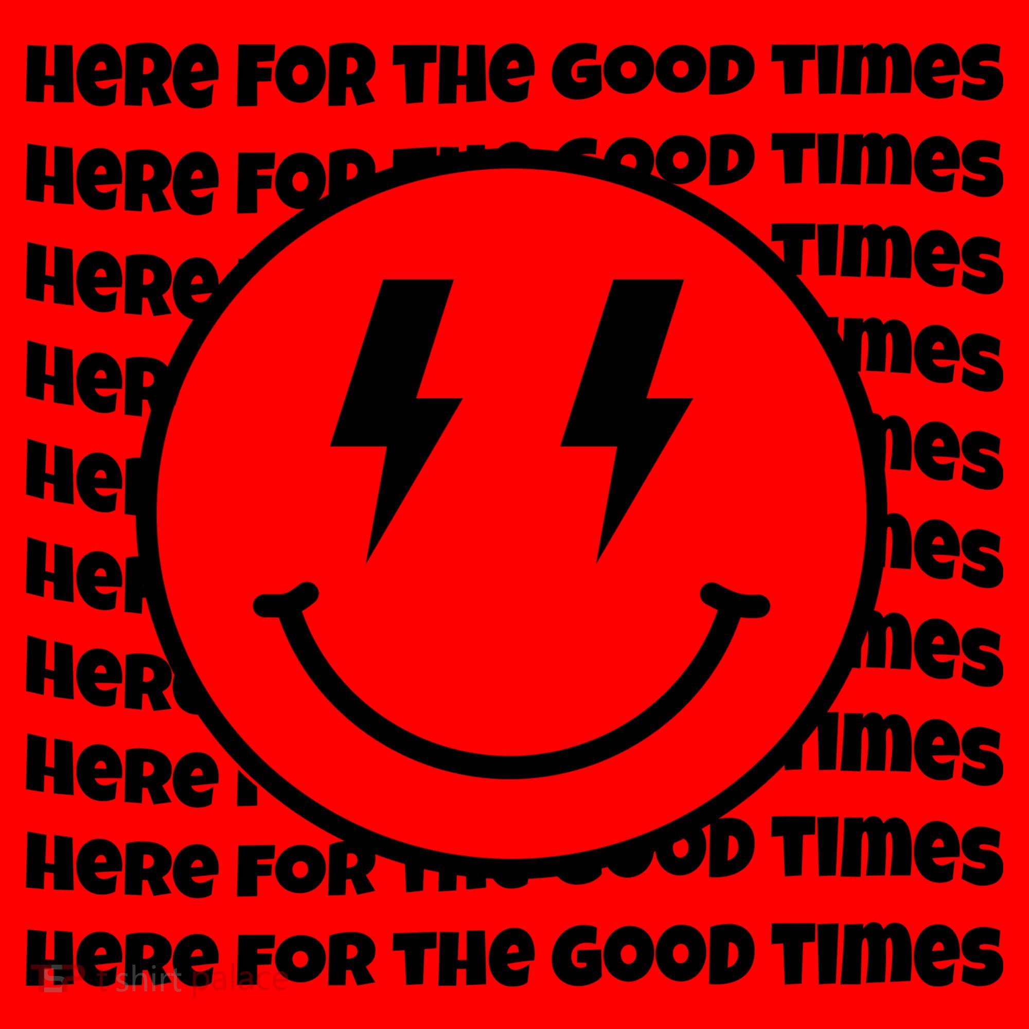 Here For The Good Times Retro Smile Santa Hat