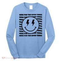 Here For The Good Times Retro Smile Long Sleeve Shirt thumb 0