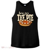Here For The Pie Thanksgiving Holiday Ladies PosiCharge Tri-Blend Wicking Tank thumb 0