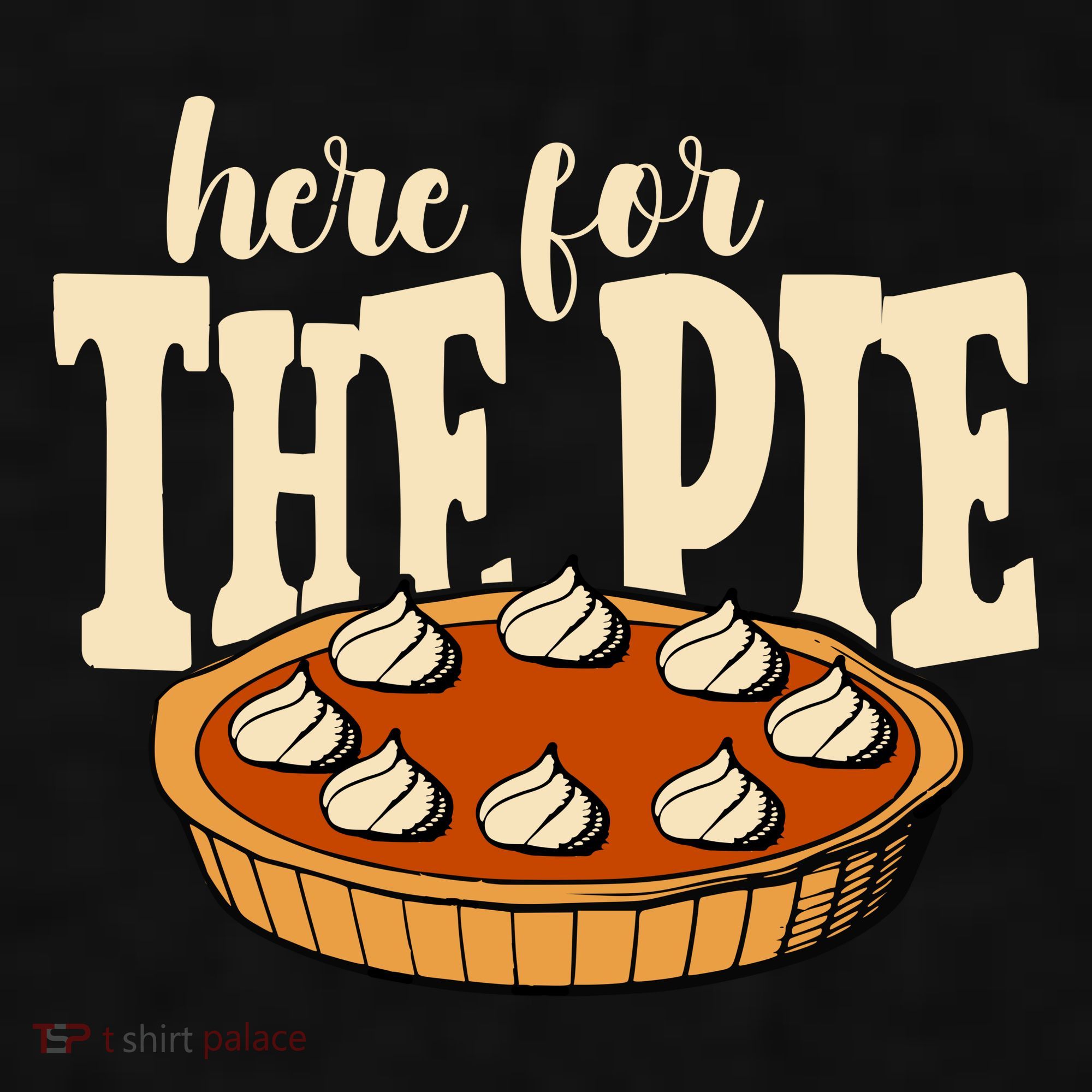 Here For The Pie Thanksgiving Holiday Ladies PosiCharge Tri-Blend Wicking Tank