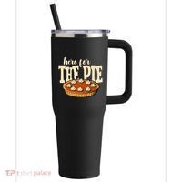 Here For The Pie Thanksgiving Holiday 40oz Vacuum Insulated Stainless Steel Travel Tumbler thumb 0