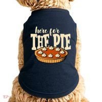 Here For The Pie Thanksgiving Holiday Doggie Tank thumb 0