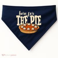 Here For The Pie Thanksgiving Holiday USA-Made Doggie Bandana thumb 0