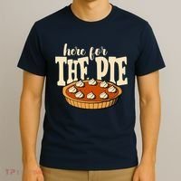 Here For The Pie Thanksgiving Holiday T-Shirt thumb 3