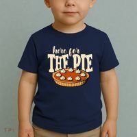 Here For The Pie Thanksgiving Holiday Toddler T-Shirt thumb 2