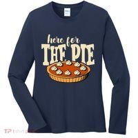 Here For The Pie Thanksgiving Holiday Women's Long Sleeve Shirt thumb 0