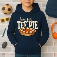 Here For The Pie Thanksgiving Holiday Kids Hoodie thumb 2