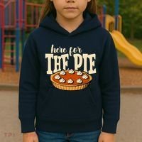 Here For The Pie Thanksgiving Holiday Kids Hoodie thumb 3