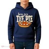 Here For The Pie Thanksgiving Holiday Kids Hoodie thumb 4