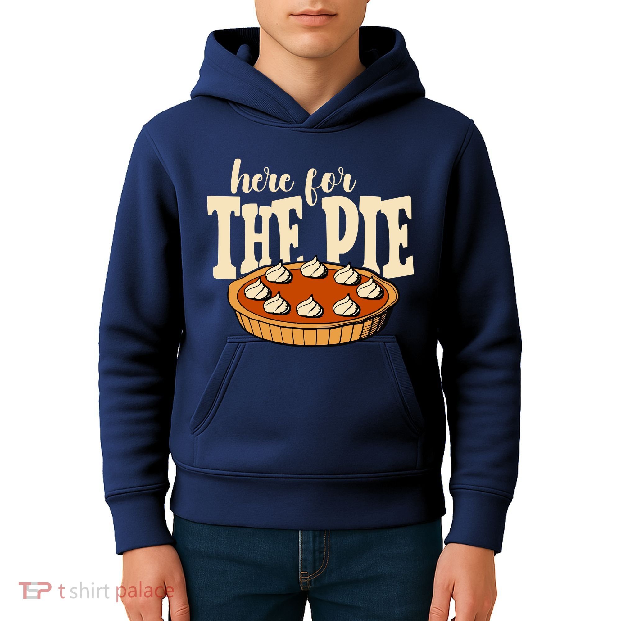Here For The Pie Thanksgiving Holiday Kids Hoodie