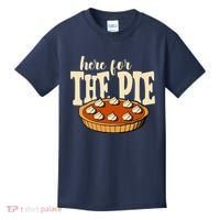 Here For The Pie Thanksgiving Holiday Kids T-Shirt thumb 0